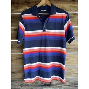Callaway Golf Shirt Mens Large Striped Short Sleeve Polo